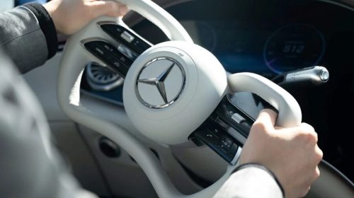 Mercedes is introducing a car with a new steering wheel