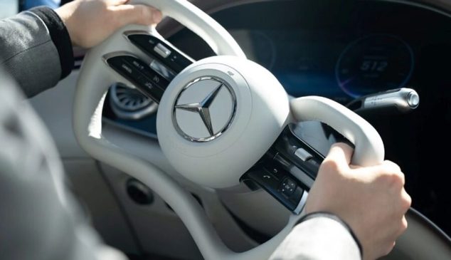 Mercedes is introducing a car with a new steering wheel