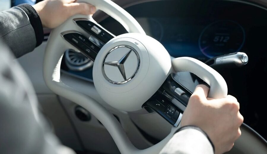 Mercedes is introducing a car with a new steering wheel